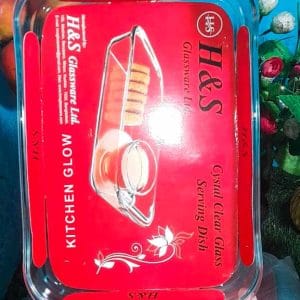 1 Pcs 12*8 Inch Tempered Glass Oven Proof Rectangular Serving Dish-H&S